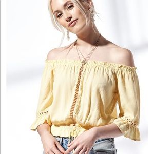 L.A. Hearts Off The Shoulder Crop Top